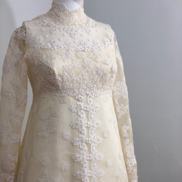 Pending Sale / Vintage 60s Priscilla of Boston Wedding Dress - Picture 7 of 16